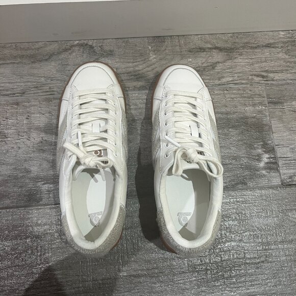 Tretorn Women Mixed Double Low Top Sneaker US Size 8 WHITE/ TAUPE - Picture 2 of 8